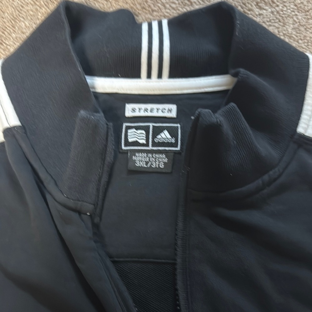 Adidas Black and Gray Quarter-Zip Pullover size 3XL - Picture 2 of 4